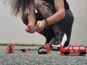 Flattened First Responders - Giantess Crush