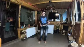 Face-fucking and Cum Play While Wearing Tight Jeans 284