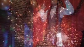 Happy New Year! The cute French-Asian twink Jon Arteen jerks off, ejaculates into a glass, and drinks his own semen.