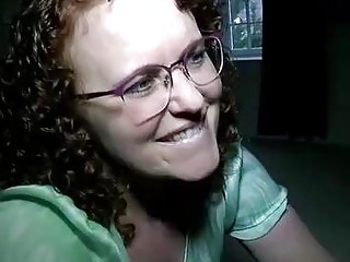 Chubby chick with curly hair and glasses, Debby had interracial sex with a black guy, from behind