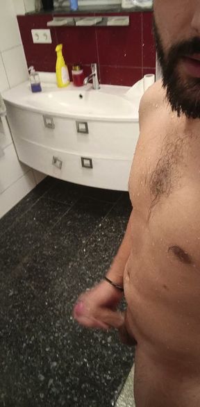 in the bathroom