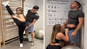 Lucky Fitness Trainer Scores Steamy Threesome With Sultry Mimi Boliviana In Sizzling Workout Session