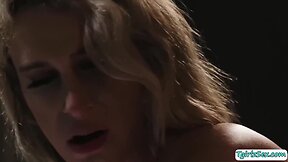 Blond she-male booty hammered by large penis