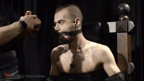 ZEUS GAGGED UNDER MASK AND ELECTRIC TO FEET (HD mp4) 720p