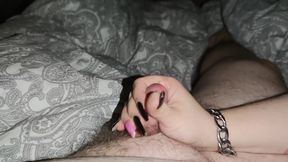 Handjob With Black Long Nails *precum&cumblast