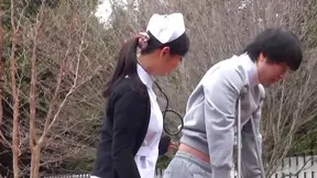 Japanese Nurse in Lingerie Gets Hardcore Outdoor Fucking Adventure