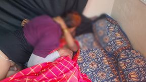 Indian Bhabhi Fucks with Husband and Stepbrother