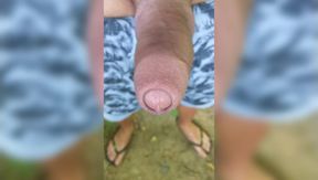 Twitching Cock Drips Cum on the Ground - Slow Motion