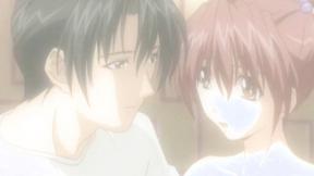 ”Anime babe gets facialized”