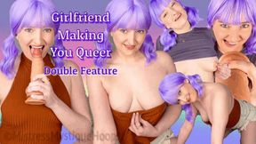 Girlfriend Making You Queer Double Feature - Girlfriend helps you experiment with bisexuality - Make Me Bi, Bisexual Encouragement, Femdom POV, Blowjob Instruction, Female Domination with Mistress Mystique Hoops - MP4