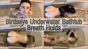Birds Eye Underwater Bathtub Breath Holds