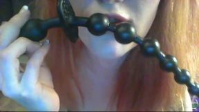 Nasty Redhead Ass Plugged