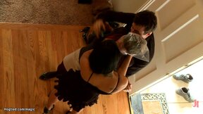 Reverend fucks mom and stepdaughter