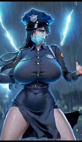 Cute police officer dance, Ai animation