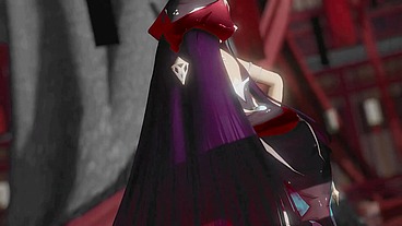 Genshin Impact Layla Hentai Sex And Dance Undress Wiggle Wiggle Missionary Doggy Style MMD 3D Red Clothes