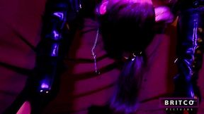 brittany andrews and sofie marie have a lesbian encounter in the dunge
