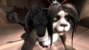 Wild Wolf Ravages Pandaren Slut in Steamy SFM Scene