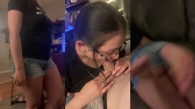 Sexy footjob with mother in law