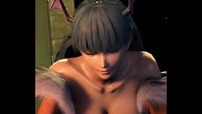 Morrigan Succubus Fucks in Alley for POV Big Boob VR Action
