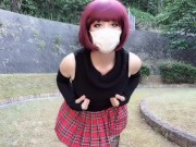 [Crossdresser] Naked exposure from no bra no panties in the park