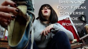 Shrinking Foot Freak Converse Shoe Worship - SD - A POV Foot Fetish Fantasy featuring Jane Judge with Sweaty Socks, Humiliation, Femdom, Giantess, and Special Effects