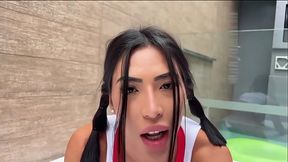 CHEERLEADER JAPONESA SE EXIBINDO PRO TIME.