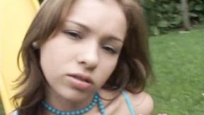 ”Playful teen strips & touches herself”