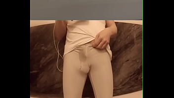 I couldn&#039_t hold it - wetting myself in gym outfit - front view and POV
