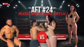 Mixed Wrestling: Amazon Goddess Marcy vs Short Muscular Ceejayy