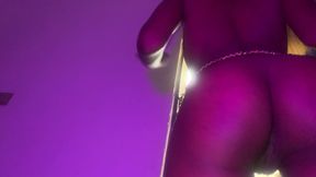 Hot ebony  shows of her twerking skills POV close up part 1
