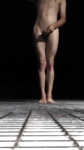 Playing with Piss and Masturbating Nude in Outdoor Until Cum