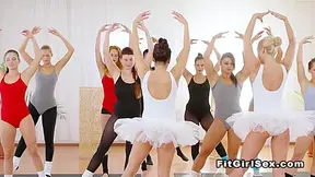 Two Ballerinas In Threesome Oral And Fuck