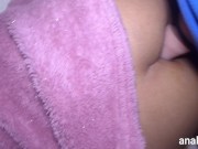 Unsatisfied wife asks for double penetration, husband uses double dildo