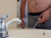 Pee in sink