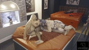 the den sees eva may and livie blainn take jay playhard in hardcore threesome
