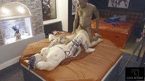 the den sees eva may and livie blainn take jay playhard in hardcore threesome