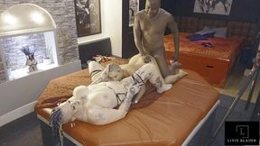 the den sees eva may and livie blainn take jay playhard in hardcore threesome
