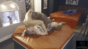 the den sees eva may and livie blainn take jay playhard in hardcore threesome