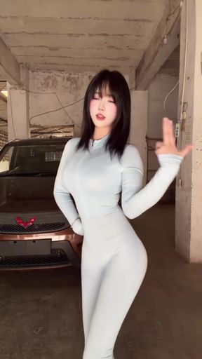 Female K-Pop Star in Futuristic Outfit