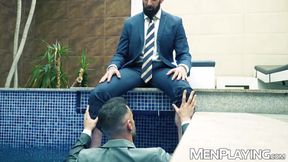 Gigolo Gustavo Cruz raw destroys submissive businessman Scott Carter