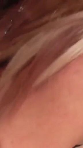 Busty blonde babe gets anally fucked in the bathroom