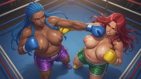 Female Boxing Stories #6: Neon Braids Topless Ring Confession