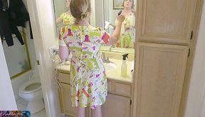 Banging Stepmom During Bathroom Cleanup