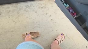 Public sandal play