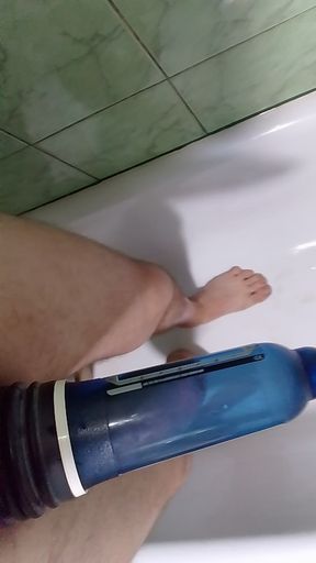 Pump my dick. Water pumping dick. Huge dick