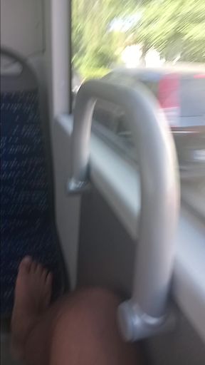 I jerk off my semi-stiff on the bus