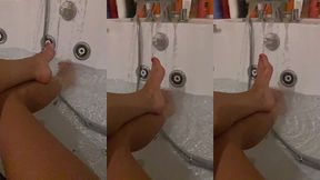 feet shower tease