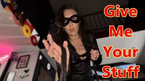 Give Me Your Stuff - Sinn Sage BDSM Instruction, Hand Over Mouth Domination, POV Bondage and POV Tapegag MOBILE