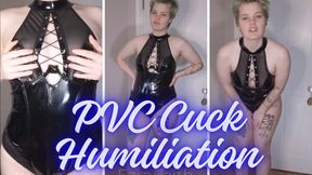 Cum Before My Bull Arrives -- PVC Cuck Humiliation