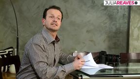 Sexy blonde sucks a huge cock then gets fucked to a mouth cumshot